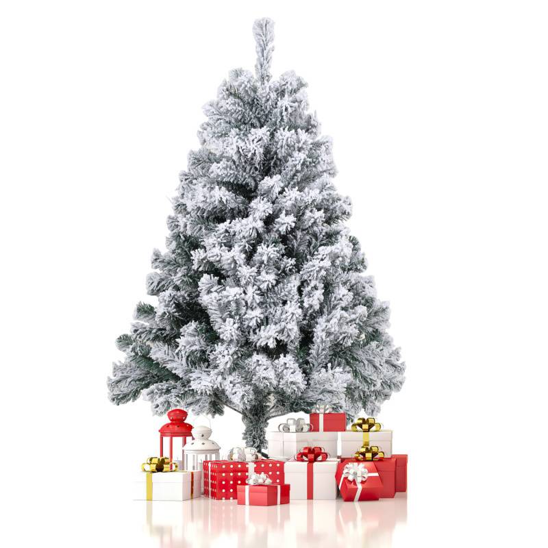 120cm künstlicher Weihnachtsbaum und weißem Schnee, für Weihnachten-Dekoration, Feuerbeständig, wiederverwendbare