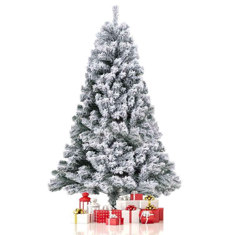 180cm künstlicher Weihnachtsbaum und weißem Schnee, für Weihnachten-Dekoration, Feuerbeständig, wiederverwendbare