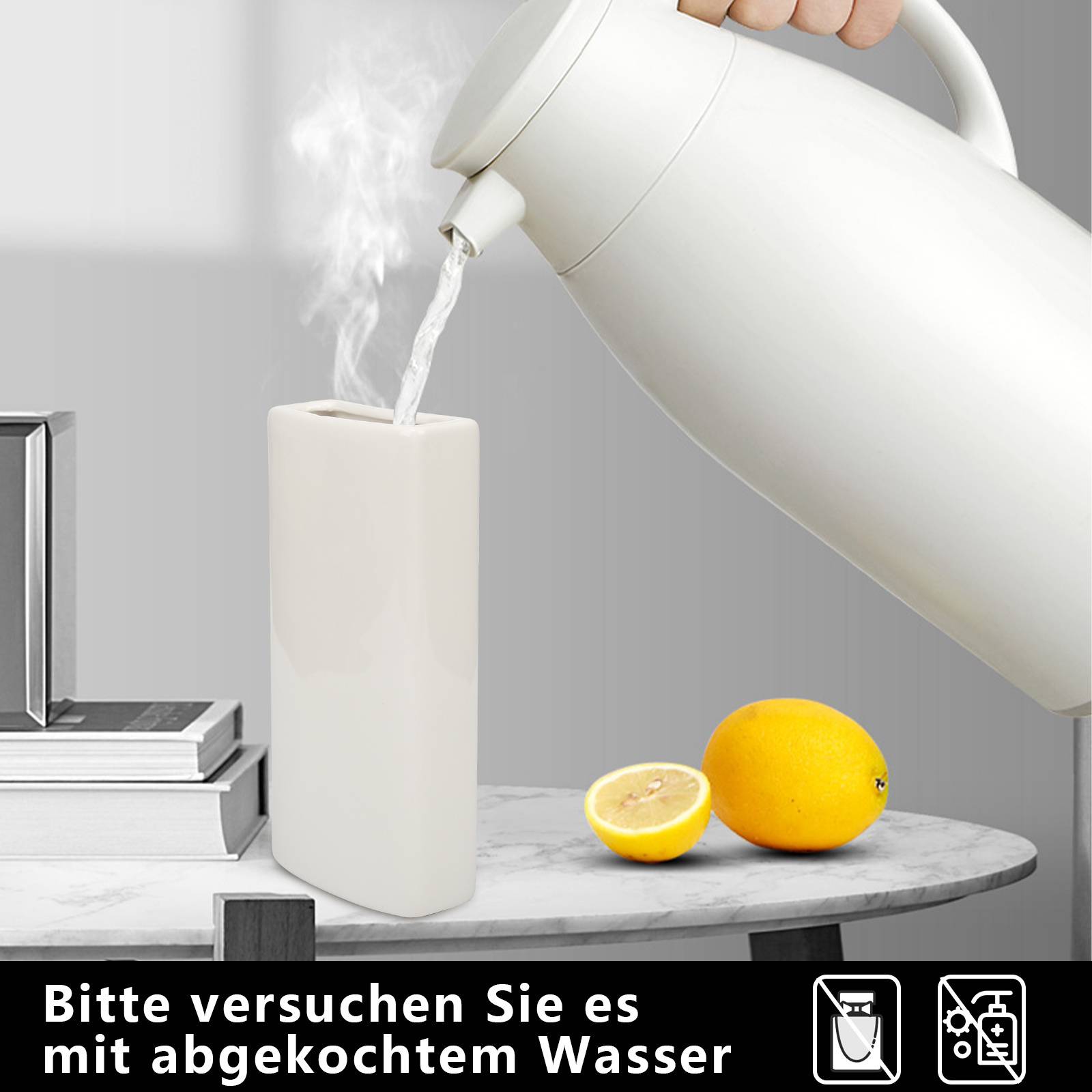 Luftbefeuchter für Heizkörper aus Keramik - 4er Set mit flexiblen Aufhängehaken - Energieeffizient & optimale Luftfeuchtigkeit - Schnelle Verdunstu