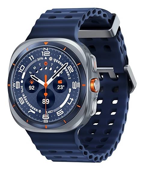 Samsung Galaxy Watch Ultra - 47 mm - Titanium Blue - intelligente Uhr mit Marineband - Gummi - Blau - Bandgröße: S/M/L - Anzeige 3.73 cm (1.5")