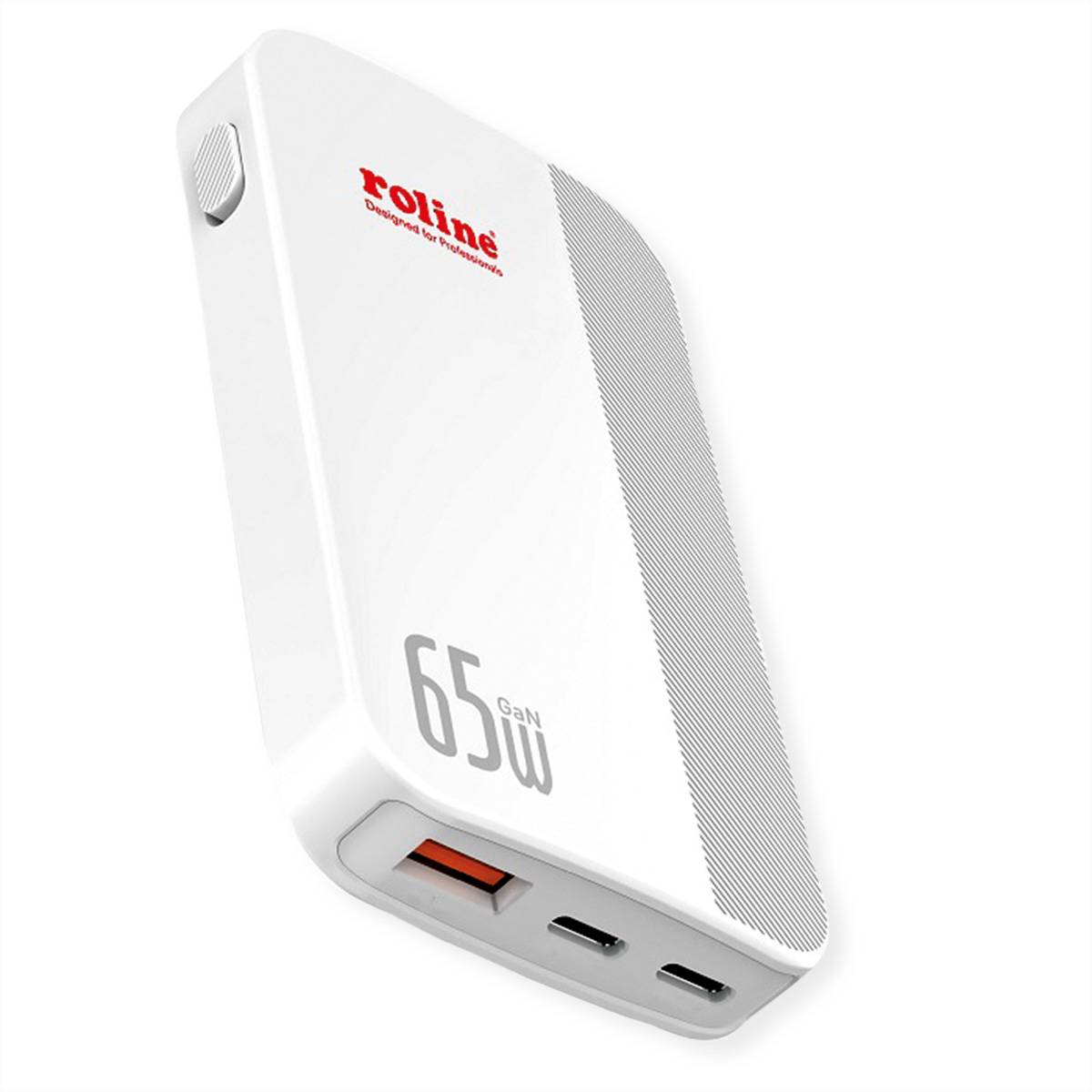 ROLINE USB Charger, schlank, mit klappbarem Euro-Stecker, 65W