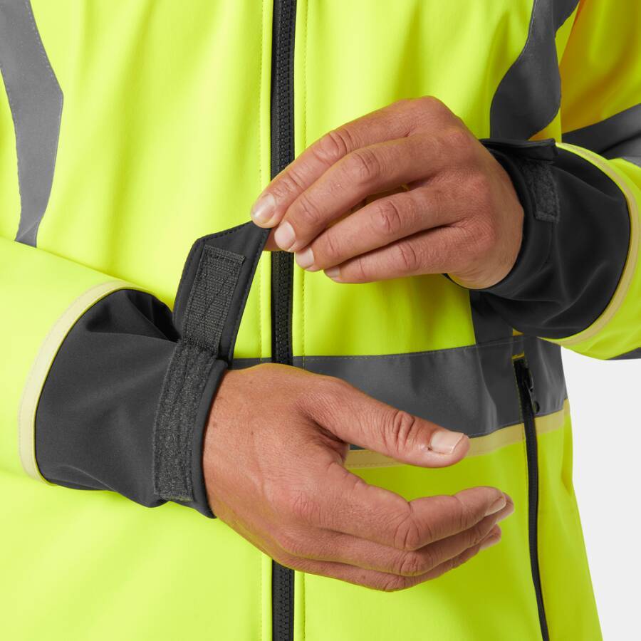 Warnschutz-Softshelljacke UC-ME Klasse 2/3 74055_369-L Größe L Farbe warngelb / anthrazit