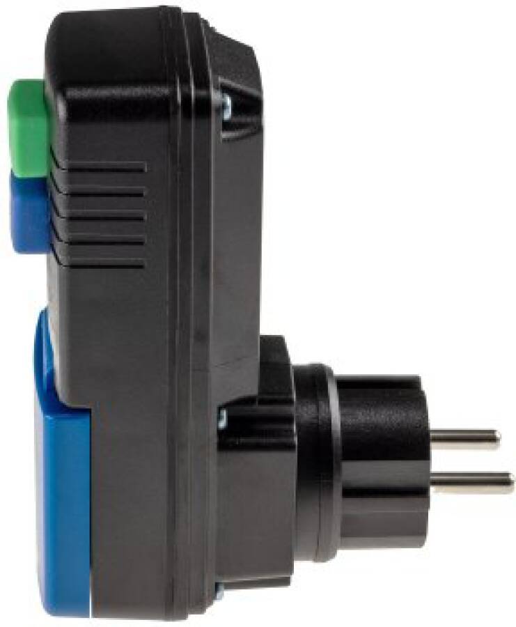 Fehlerstromschutzadapter Zwischenstecker 23475 Farbe schwarz/ blau Ausführung Personenschutz-Adapter Zuleitung ohne Stec