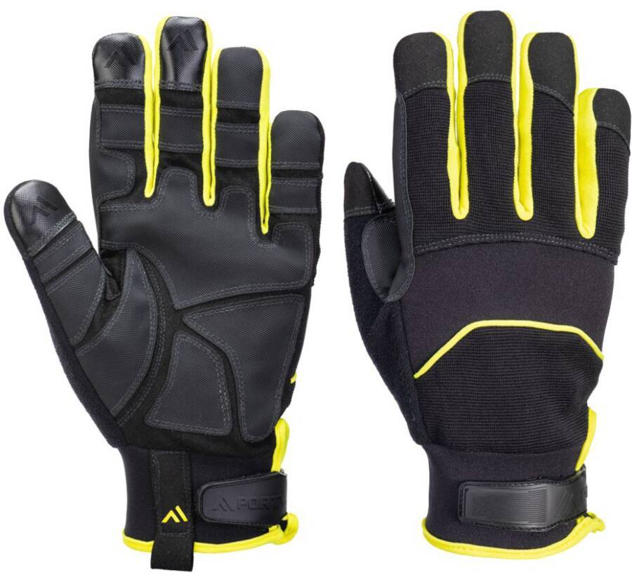 Nadelsicherer Handschuh A792BKYXXL Größe XXL Farbe schwarz/gelb Trägermaterial Nylon Gauge - Mat.-Stärke - mm Beschichtu