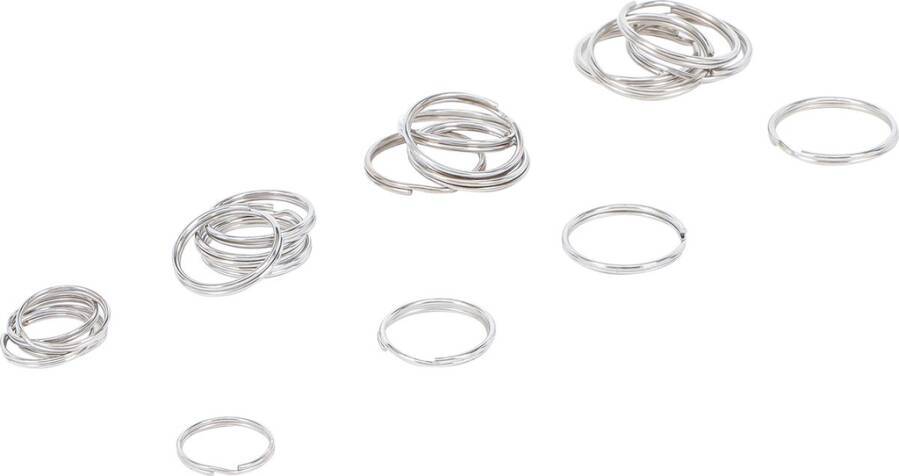 Schlüsselring-Sortiment 20-teilig 88127 Farbe silber