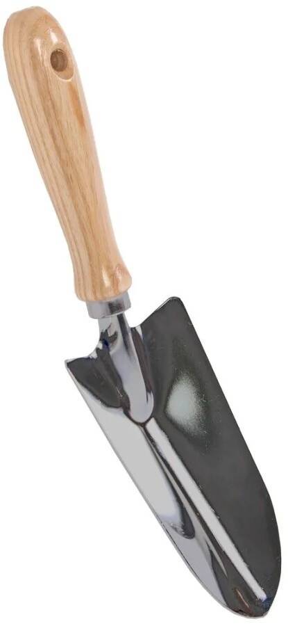 Blumenkelle breit mit 30cm Holzgriff 48926