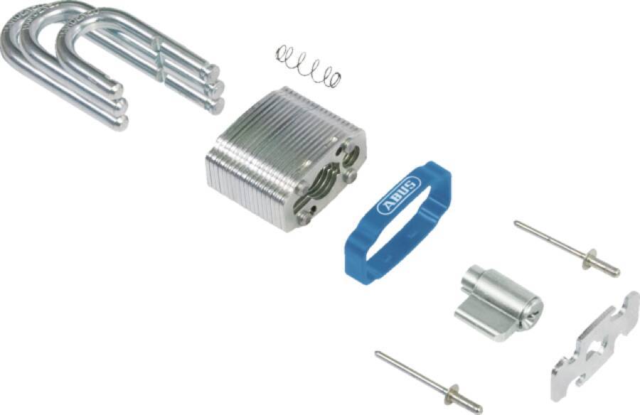 Vorhängeschlösser 41 63862 Farbe silber/blau Typ gehärtet Bügelhöhe 25 mm Bügelstärke 9 mm Breite 53 mm
