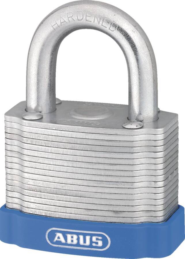 Vorhängeschlösser 41 63862 Farbe silber/blau Typ gehärtet Bügelhöhe 25 mm Bügelstärke 9 mm Breite 53 mm