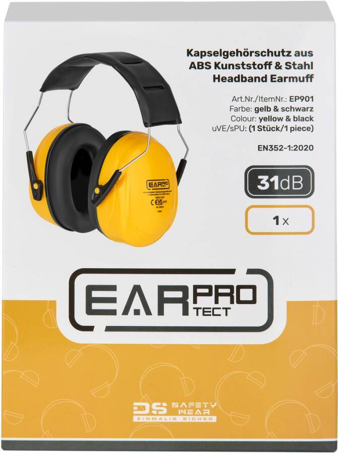 Kapselgehörschützer Kunststoff/Edelstahl EP901