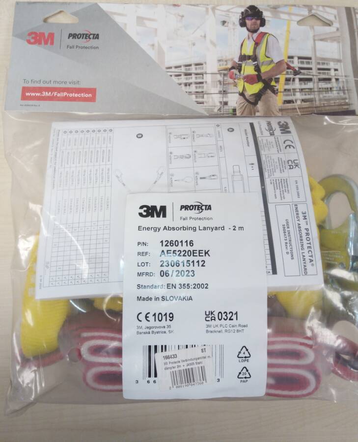 Falldämpfendes Verbindungsmittel 3M™ Protecta® Sanchoc™ AE220EEK Form Einzelstrang-Verbindungsmittel Ausführung Falldäm