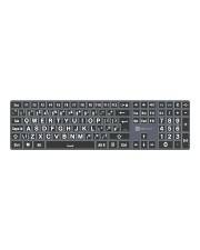 Logickeyboard XL-Print White on Black TITAN UK PC