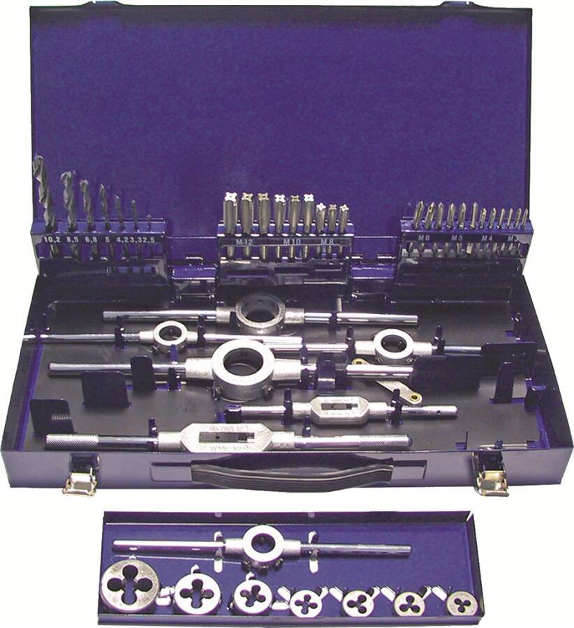 Gewindeschneid-Sortiment M 3 - M 12 + Kernbohrer + Schneideisen 4910731