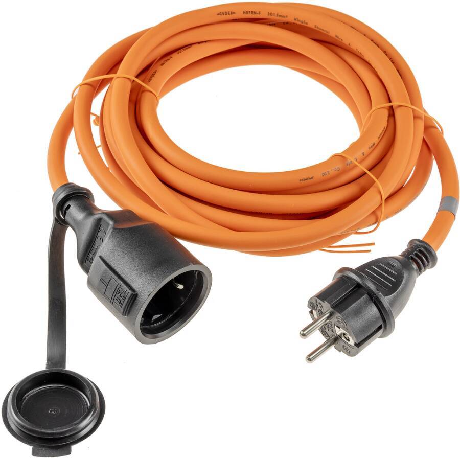 Verlängerung H07RN flammwidrig und ölbeständig 23610 Farbe orange Ausführung Verlängerungskabel Zuleitung H07RN-F 3G1,5