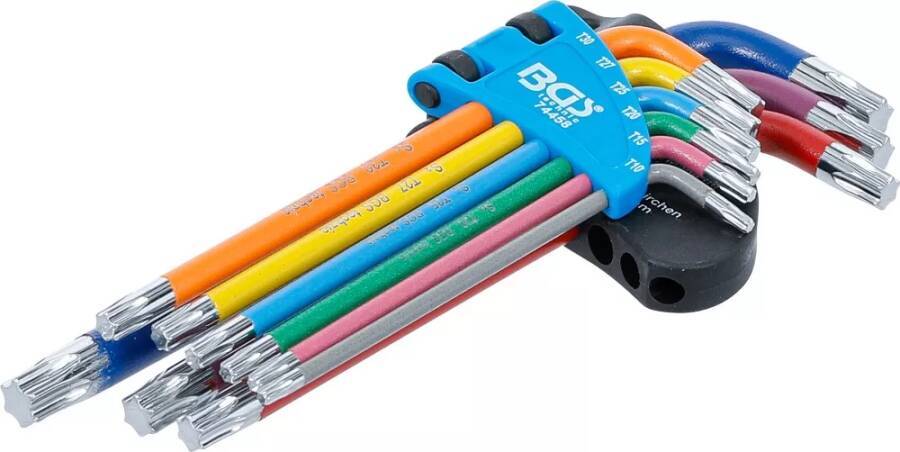 TORX®-Winkelschraubendrehersatz Multicolour T-Profil 9-tlg. 43643 Größe T10 - T50 T Schenkellänge 86 - 152 mm Inhalt 9 t