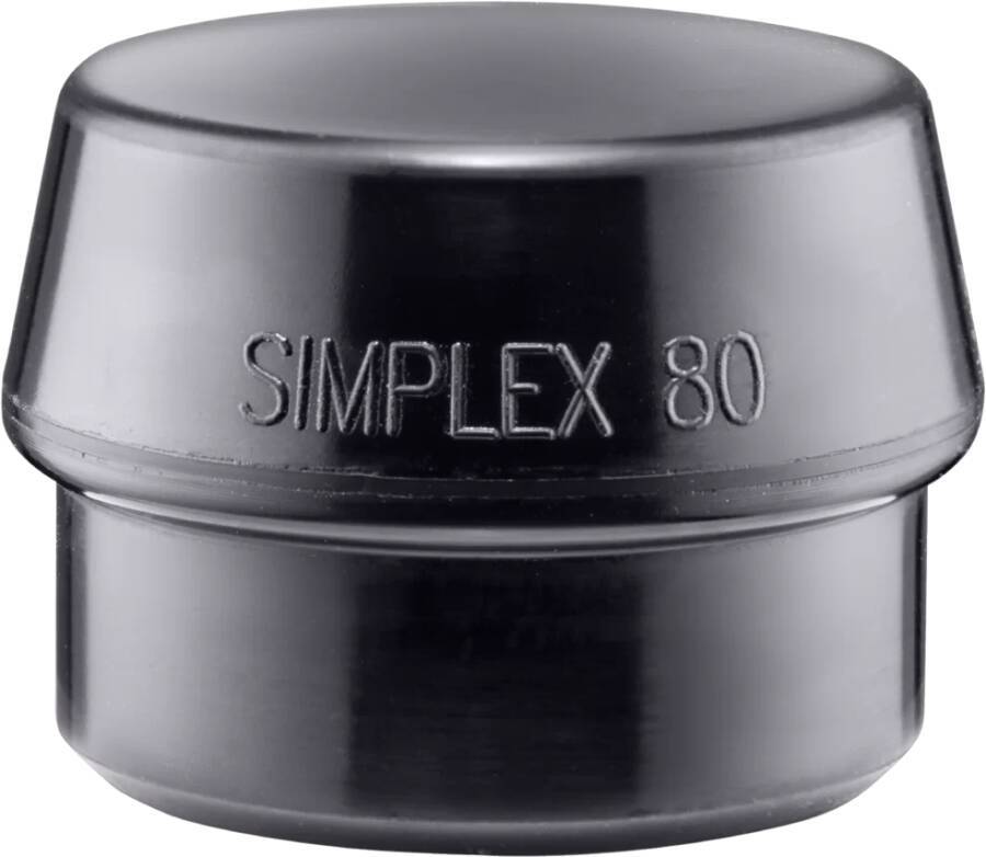 Ersatzschlageinsätze für SIMPLEX-Hammer 3202.080 Farbe schwarz (ohne Standfuß) Typ mittelhart Kopf-Ø 80 mm Einsatz dämpf