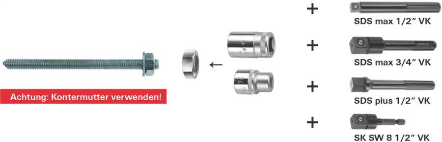 SDS-Adapter 001538 Typ SDS max 1/2