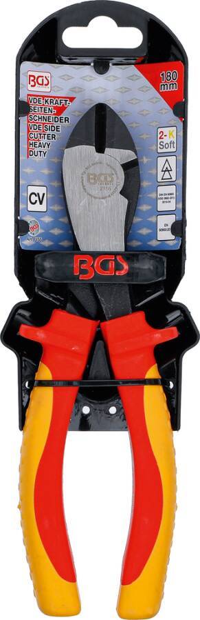 VDE-Kraftseitenschneider 7155 Länge 180 mm Schneidbereich (Stahldraht-Ø mittelhart / hart / Piano) 3,8 / 2,7 / 2,3 mm Ty