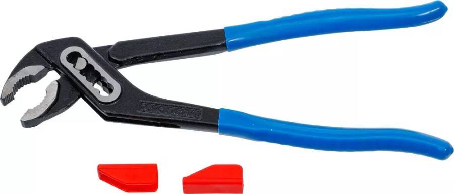 Wasserpumpenzange mit adaptierbaren Schonbacken 72321 Länge 240 mm für Rohr-Ø max. - mm / Zoll für Muttern-Ø max. 32 SW