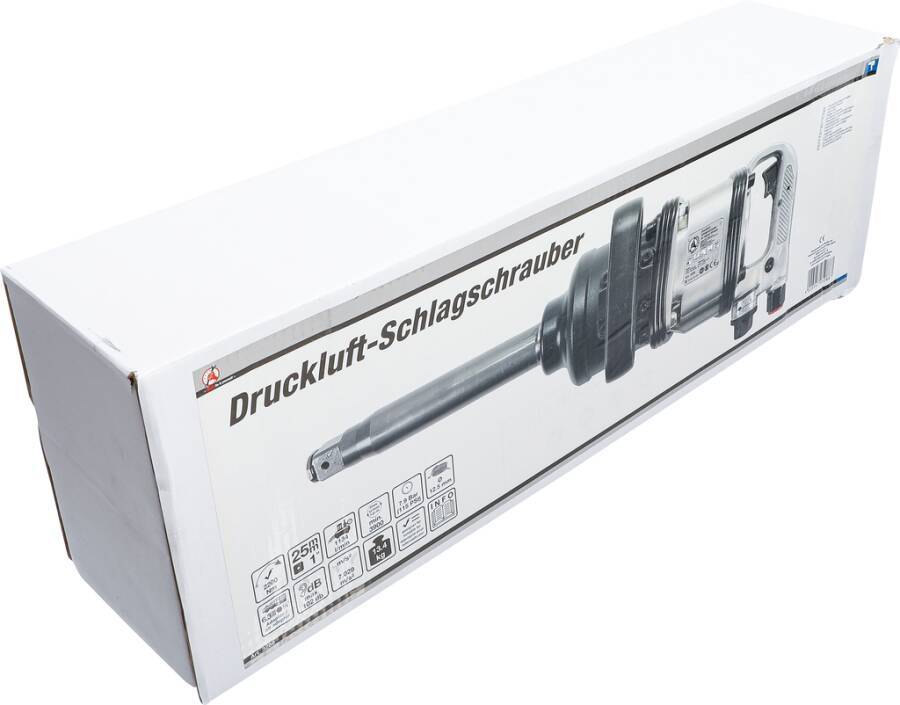 Druckluft-Schlagschrauber 1 25mm 3288 Lösemoment 2200 Nm Arbeits-/max.-Drehmoment 2200 Nm Drehzahl 3900 U/min Antriebsv