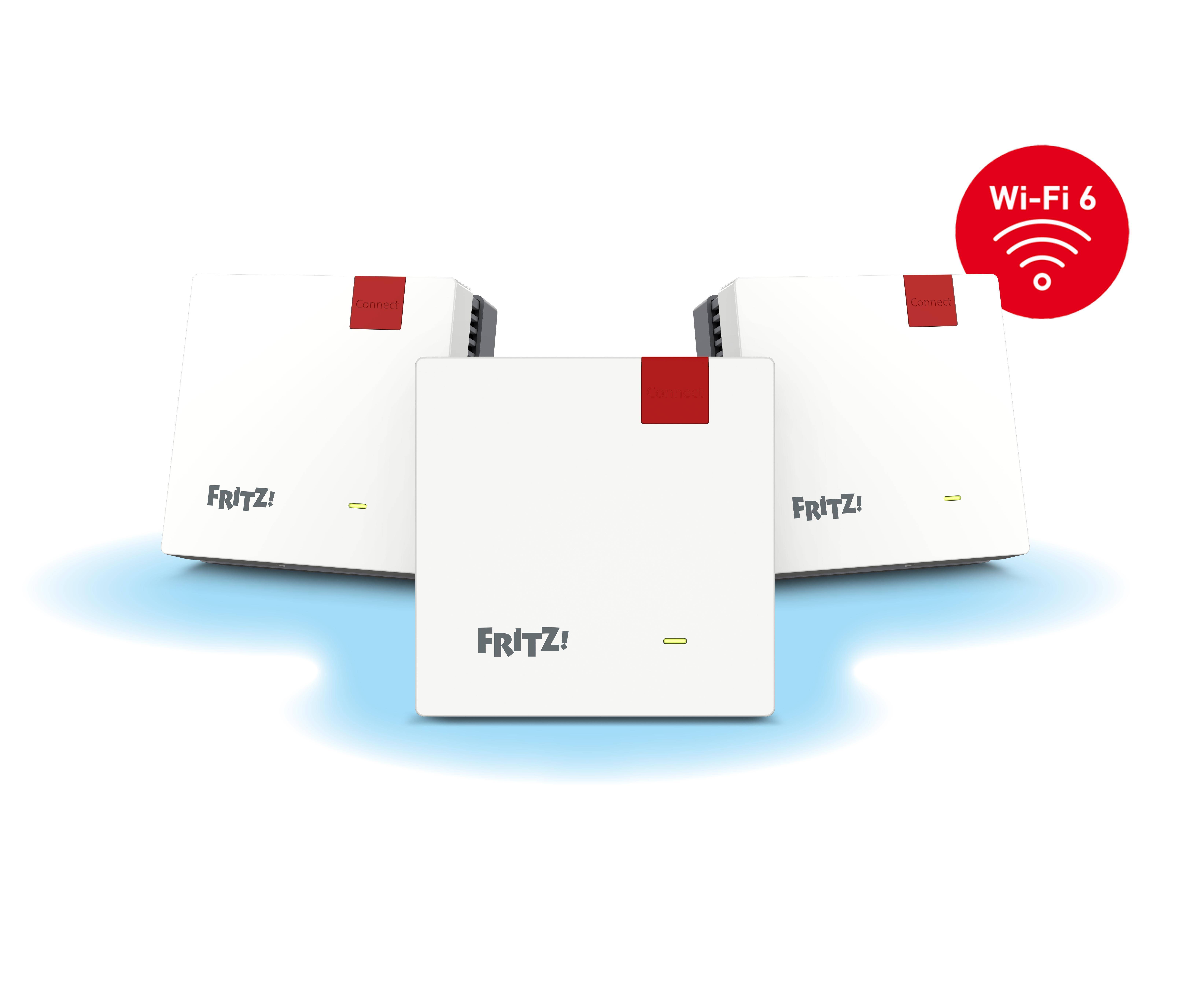 Mesh Set 1600, Rot, Weiß, Intern, Mesh-System, System, Dual-Band (2,4 GHz/5 GHz), Wi-Fi 6 (802.11ax)