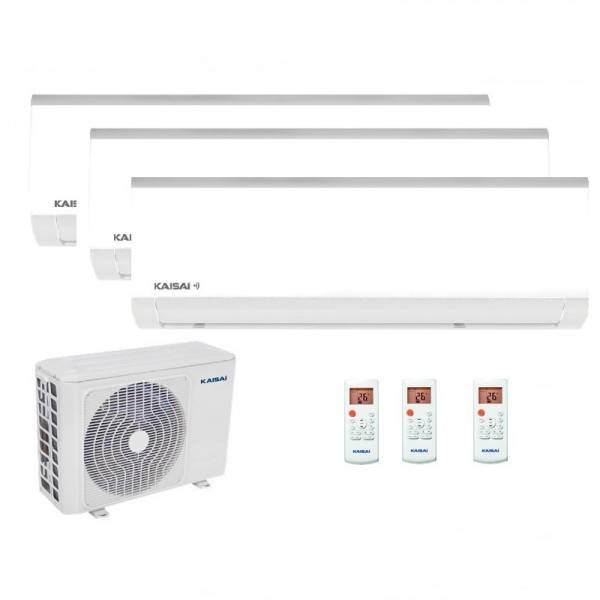 KAISAI Klimaanlage Set Multi-3 | Fly | KWX-09KRHI + K30E-27HFN32H | 3 x 2,6 kW | inkl. Montage & Inbetriebnahme
