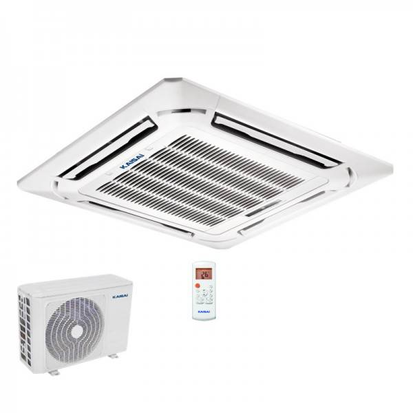 KAISAI 4-Wege-Deckenkassette Set Single | Euroraster | KCA3U-12HRG32X+KOX230-12HFN32X | 3,5 kW | inkl. Inbetriebnahme