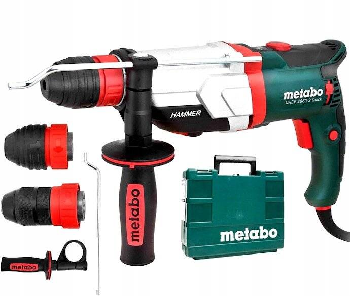 Metabo Multihammer UHEV 2860-2 Quick (600713500) metaBOX 145 L mit Metabo-Quick-Wechselfutter, Max. Einzelschlagenergie (EPTA): 3.4 J, Max