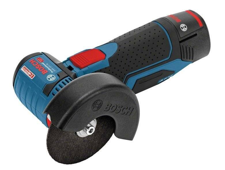 Bosch Akku-Winkelschleifer GWS 12V-76 Professional, 12Volt (blau/schwarz, 2x Li-Ionen Akku 3,0Ah, in L-BOXX)