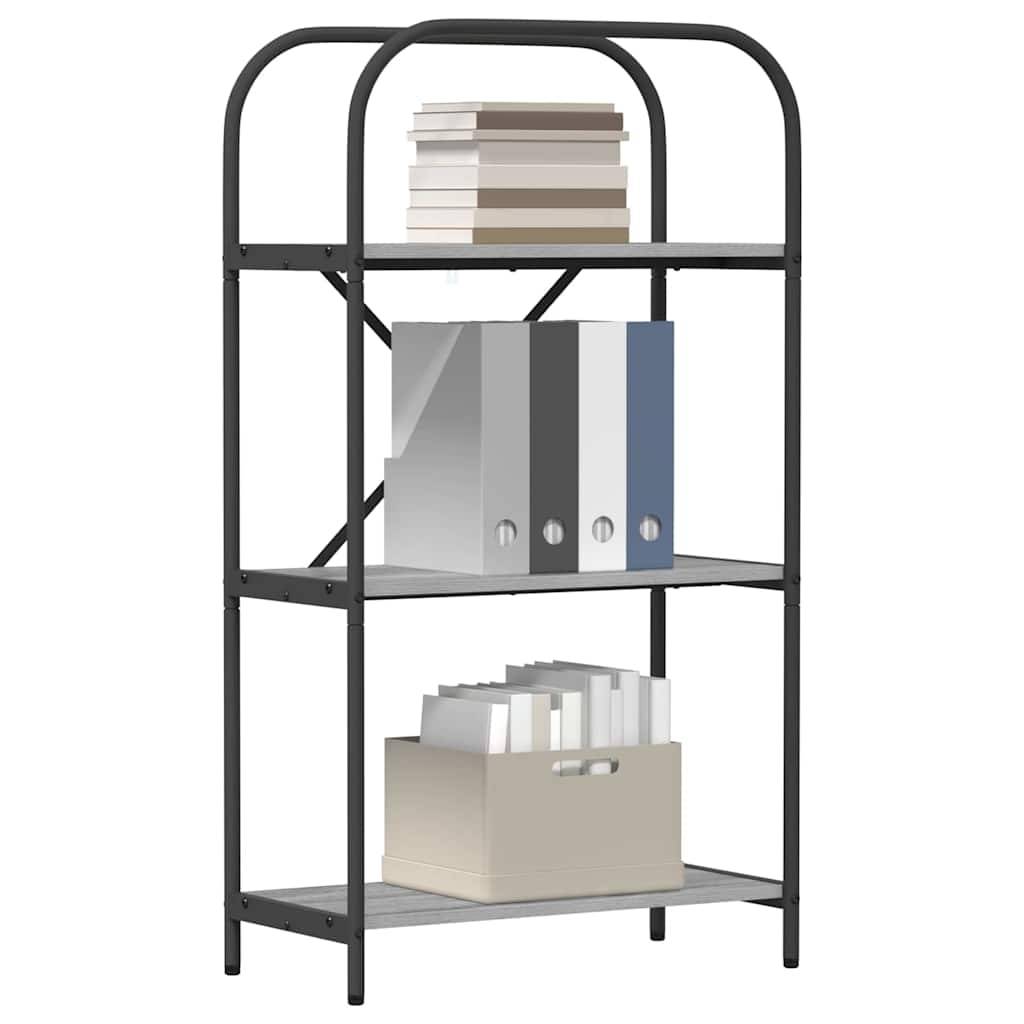 vidaXL Bücherregal Graues Sonoma 60 x 30 x 109 cm Holzwerkstoff