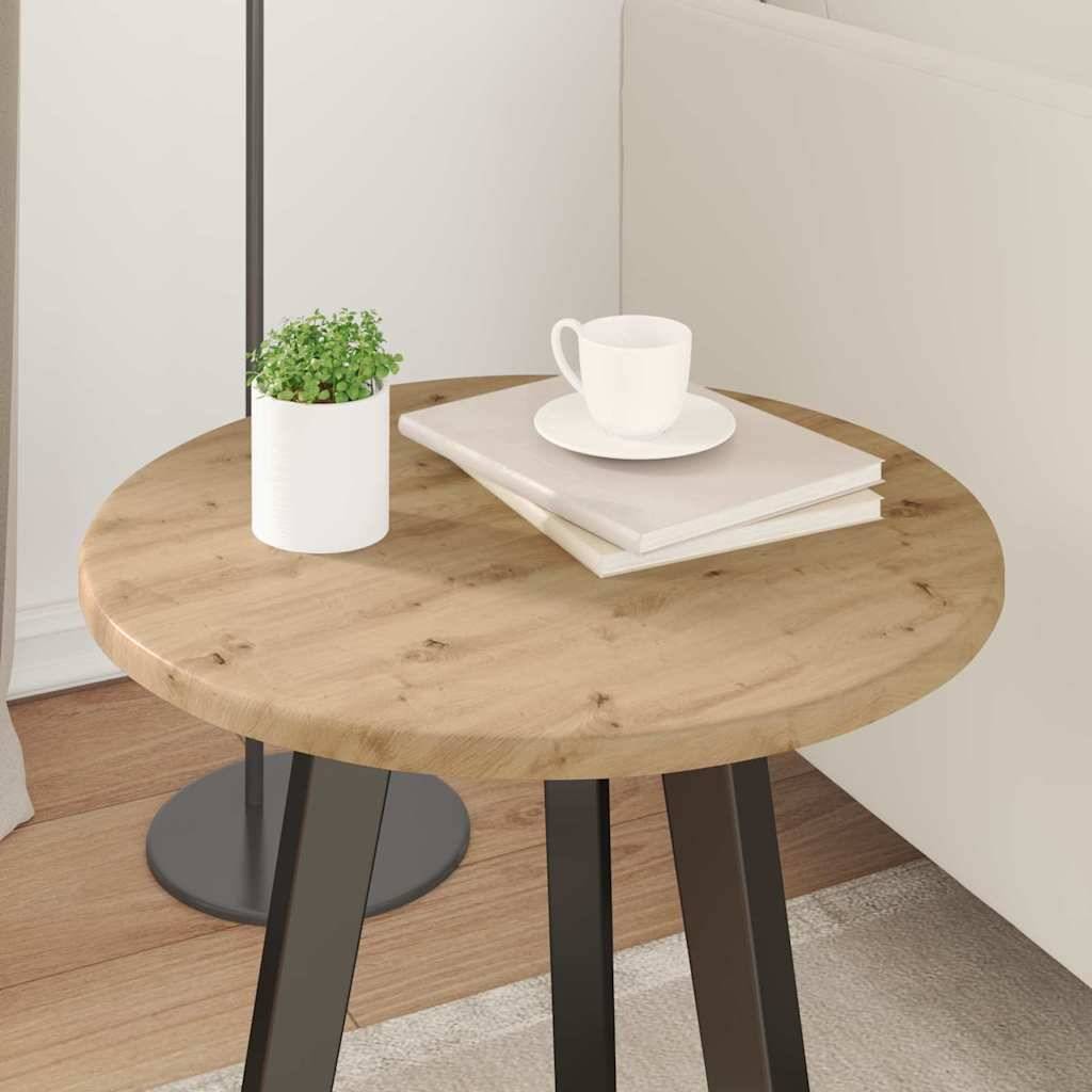 vidaXL Tischplatte Artisan-Eiche Ø 40 x 1,5 cm Holzwerkstoff