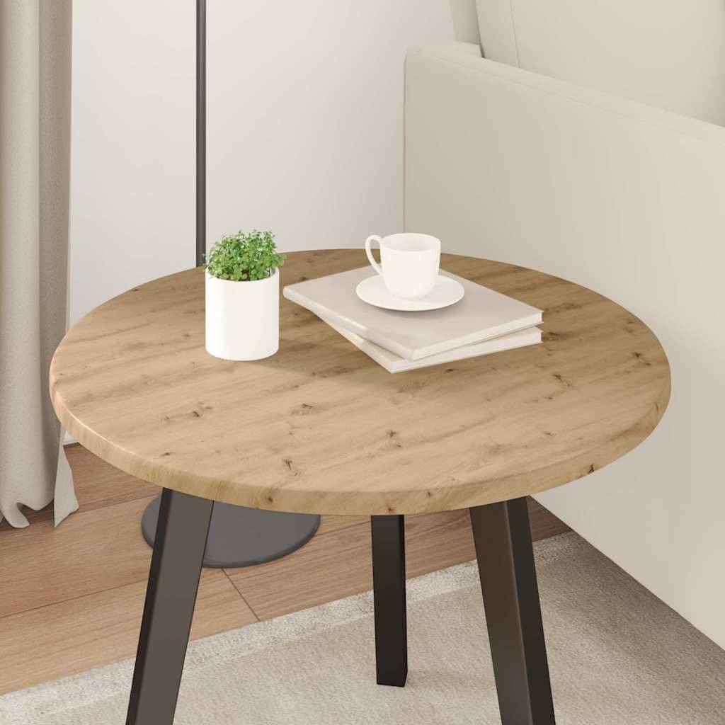 vidaXL Tischplatte Artisan-Eiche Ø 50 x 1,5 cm Holzwerkstoff