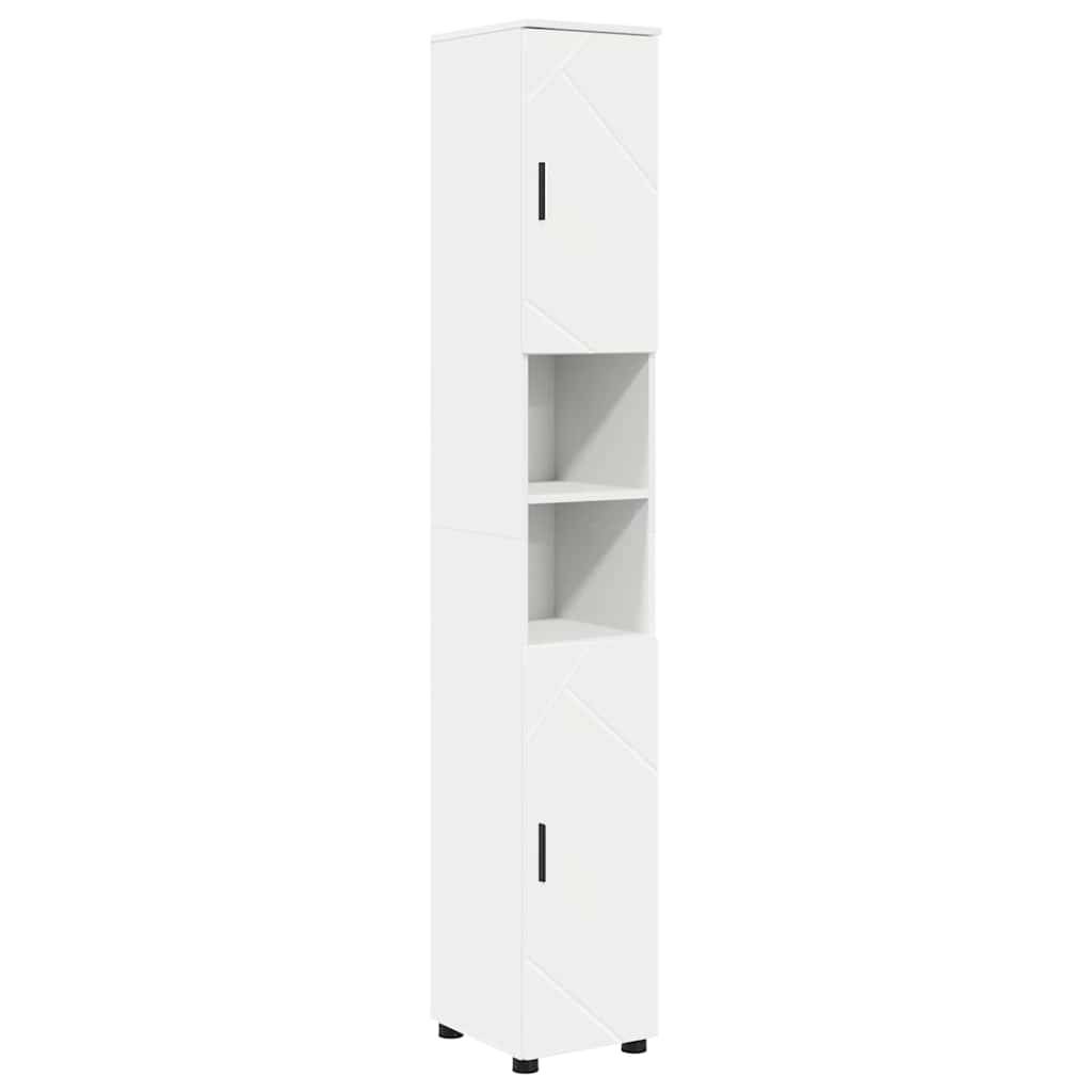 vidaXL Badezimmerschrank Weiß 30 x 35 x 192 cm Holzwerkstoff & Metall