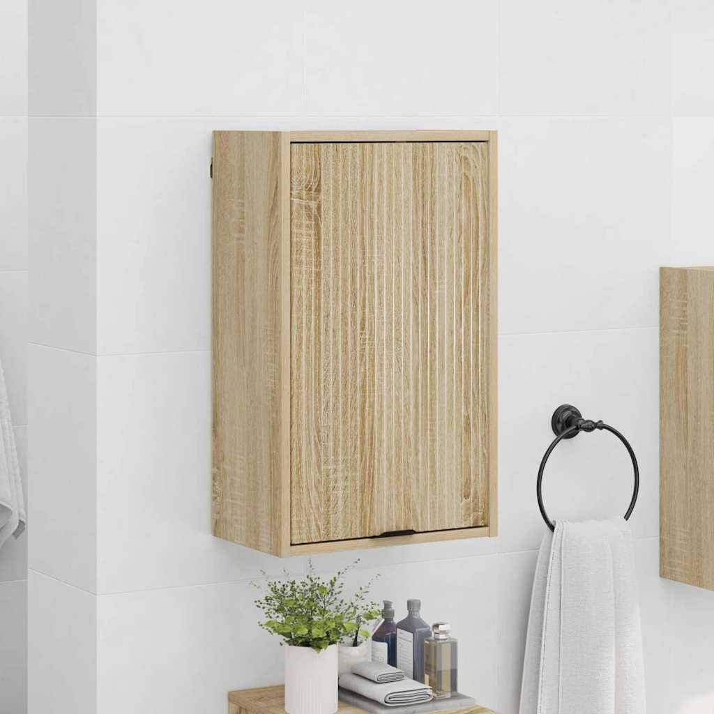 vidaXL Badezimmerschrank Wandmontiert Sonoma-Eiche 39 x 23,5 x 65 cm