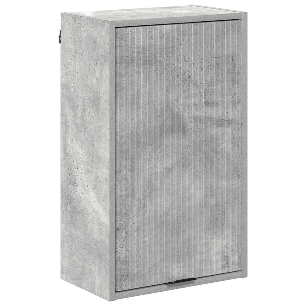 vidaXL Badezimmerschrank Wandmontiert Beton Grau 39 x 23,5 x 65 cm