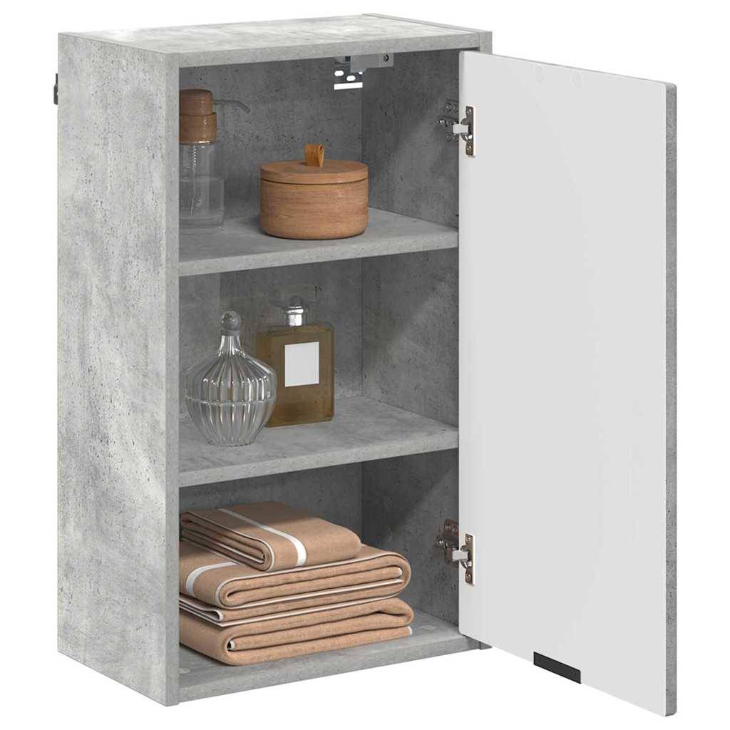 vidaXL Badezimmerschrank Wandmontiert Beton Grau 39 x 23,5 x 65 cm