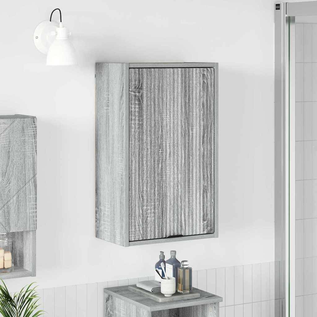vidaXL Badezimmerschrank Wandmontiert Graues Sonoma 39 x 23,5 x 65 cm