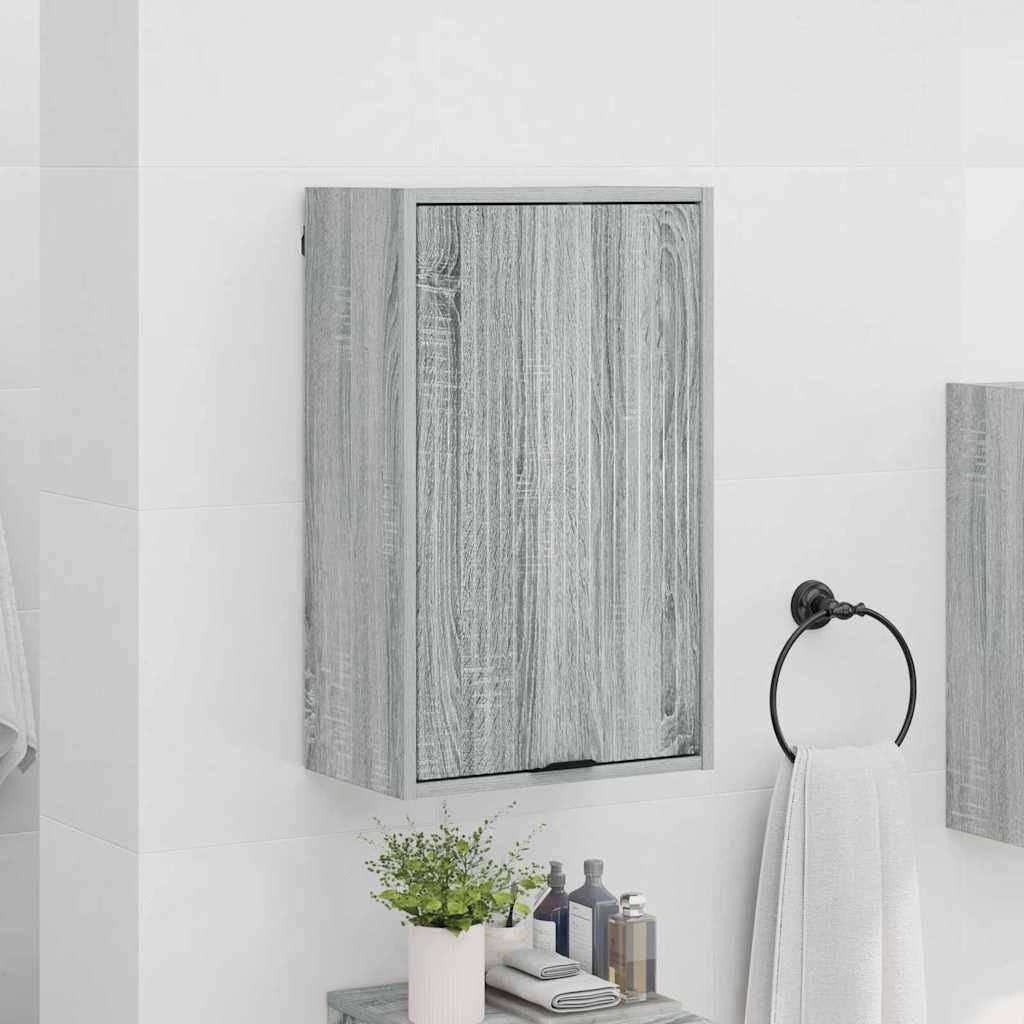 vidaXL Badezimmerschrank Wandmontiert Graues Sonoma 39 x 23,5 x 65 cm
