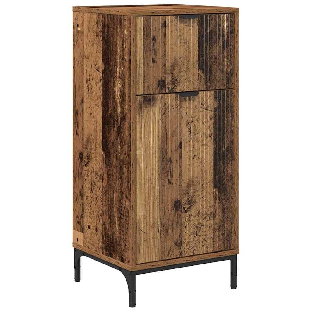 vidaXL Badezimmerschrank mit Schubladen Altholz 39,5 x 36 x 88 cm