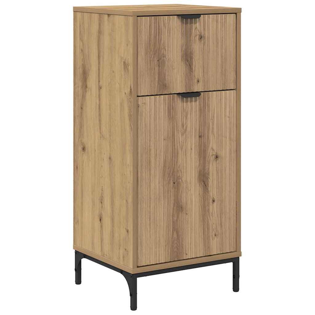 vidaXL Badezimmerschrank mit Speicher Artisan-Eiche 39,5 x 36 x 88 cm