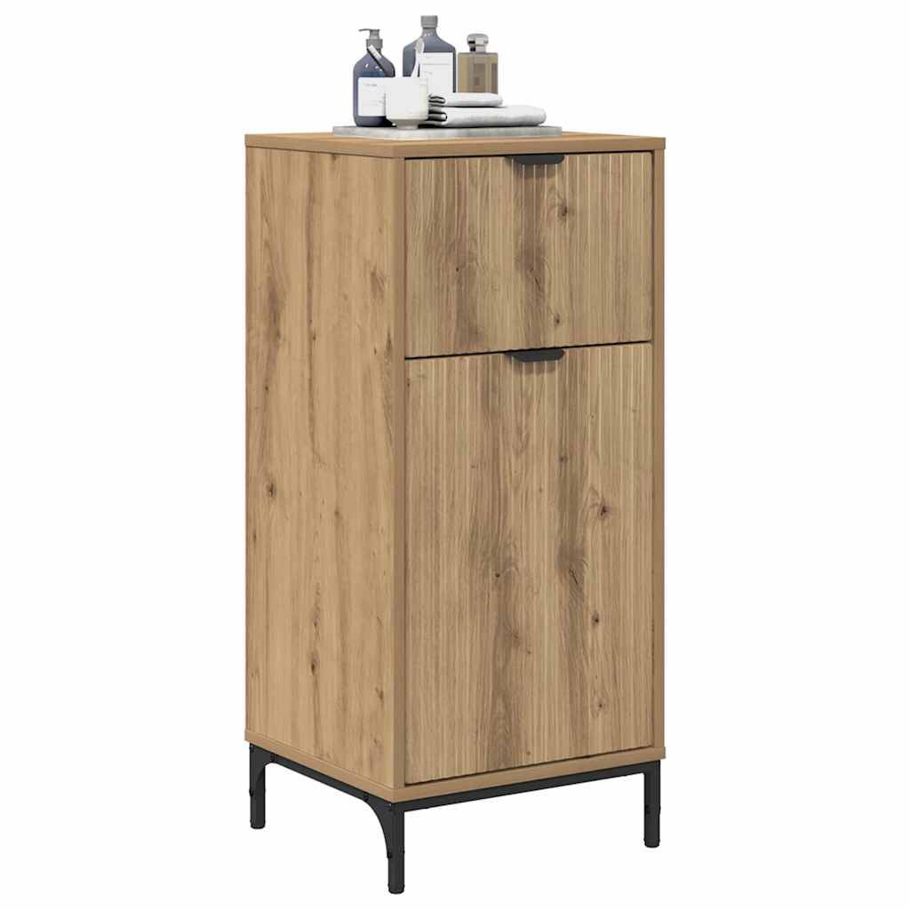 vidaXL Badezimmerschrank mit Speicher Artisan-Eiche 39,5 x 36 x 88 cm
