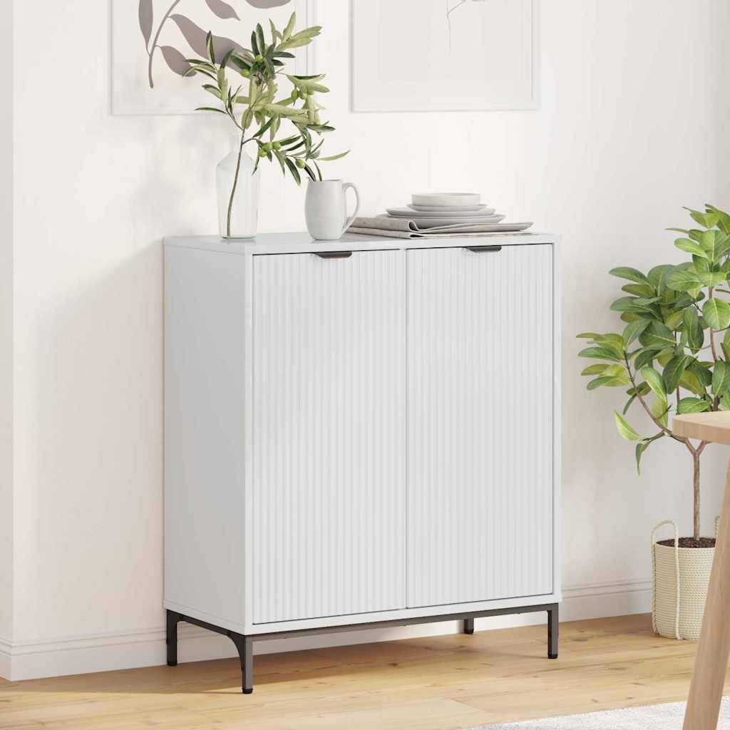 vidaXL Sideboard Hochglanz Weiß 69,5 x 33 x 82 cm Holzwerkstoff