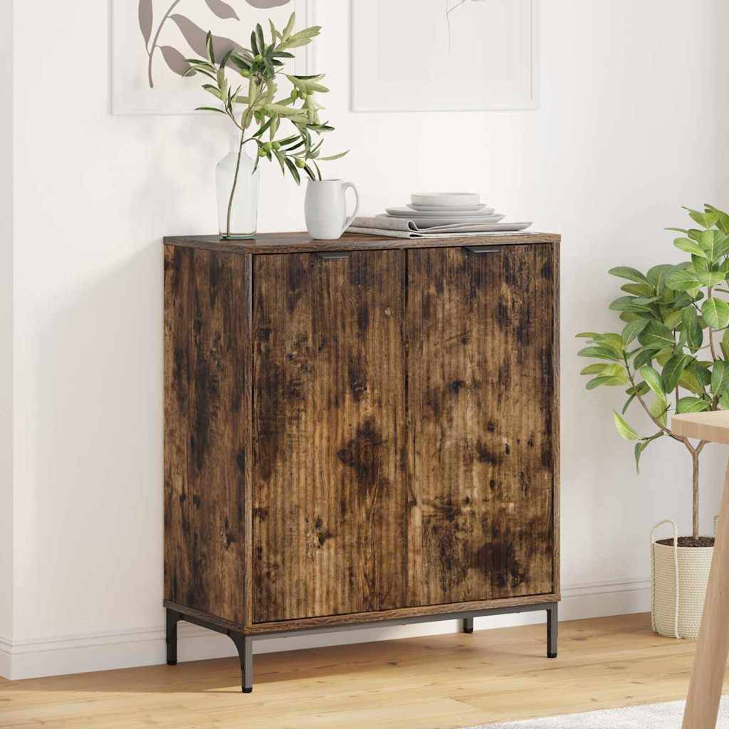 vidaXL Sideboard Geräucherte Eiche 69,5 x 33 x 82 cm Holzwerkstoff