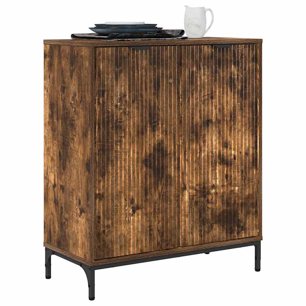 vidaXL Sideboard Geräucherte Eiche 69,5 x 33 x 82 cm Holzwerkstoff