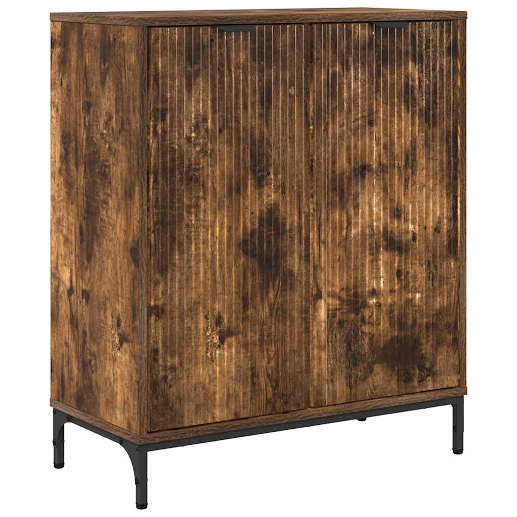 vidaXL Sideboard Geräucherte Eiche 69,5 x 33 x 82 cm Holzwerkstoff