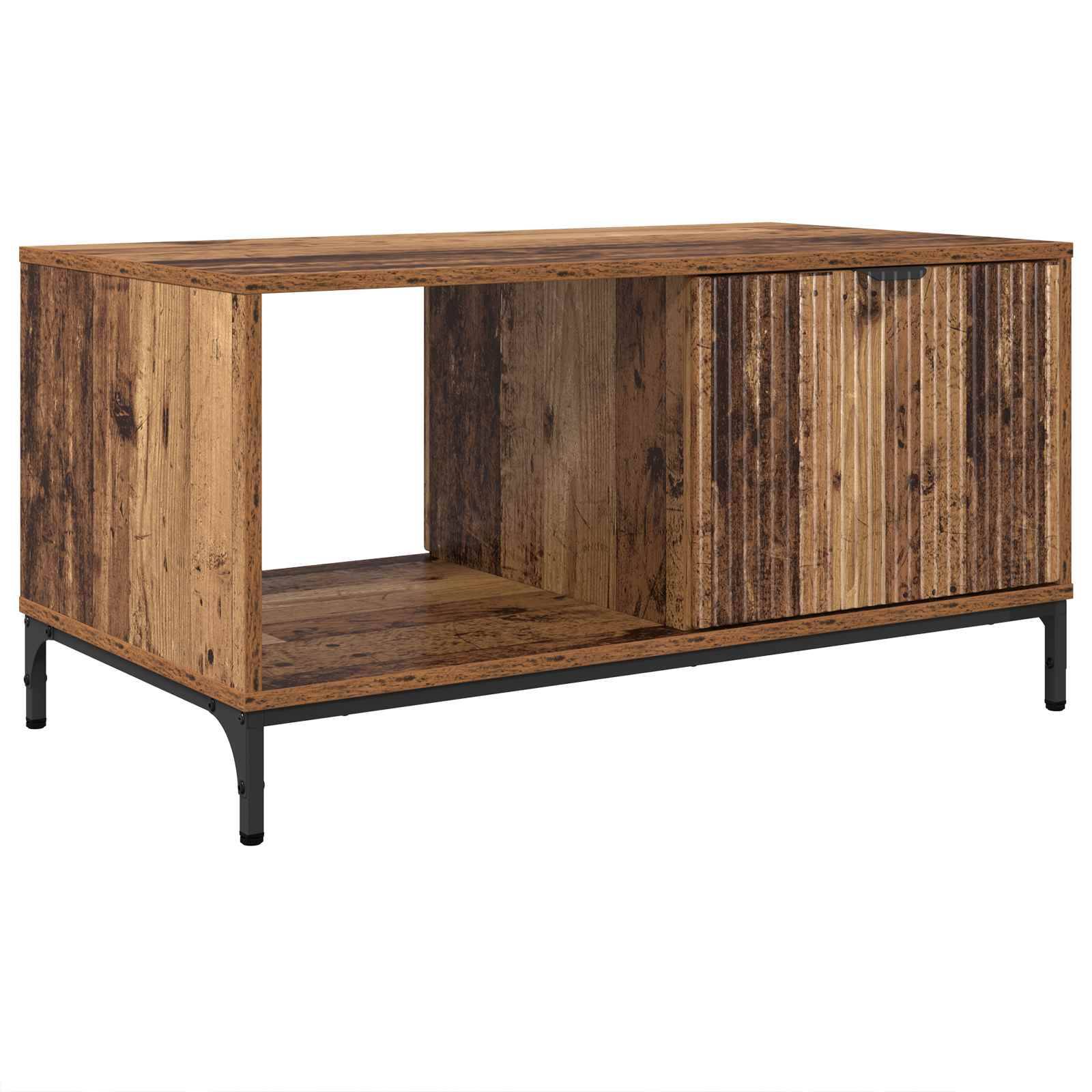vidaXL Couchtisch mit Schubladen Altholz 90 x 49 x 46 cm Holzwerkstoff