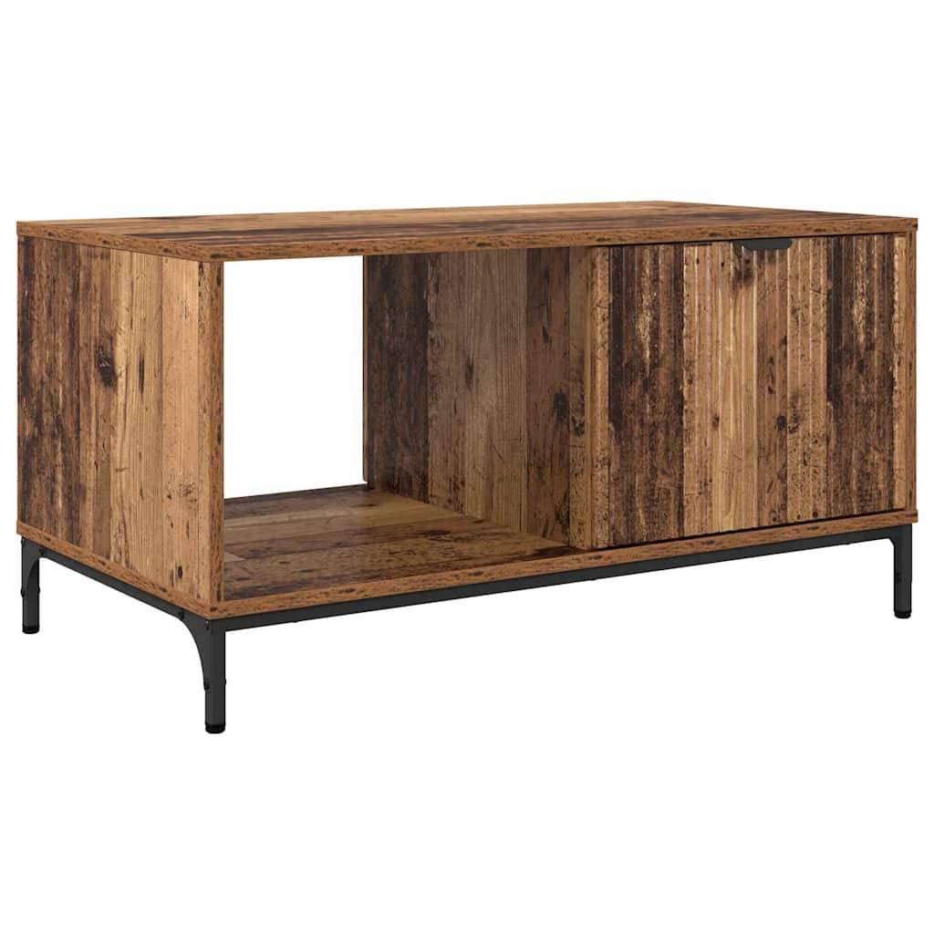 vidaXL Couchtisch mit Schubladen Altholz 90 x 49 x 46 cm Holzwerkstoff