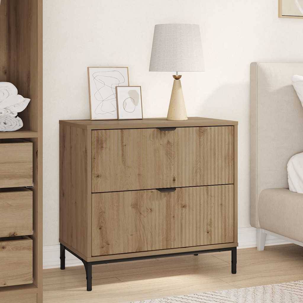vidaXL Nachttisch Artisan-Eiche 63,5 x 36 x 61 cm Holzwerkstoff