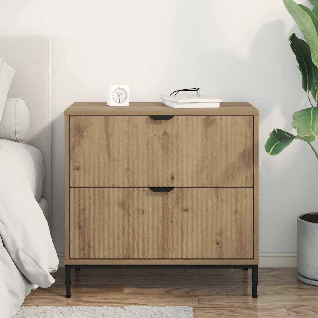 vidaXL Nachttisch Artisan-Eiche 63,5 x 36 x 61 cm Holzwerkstoff