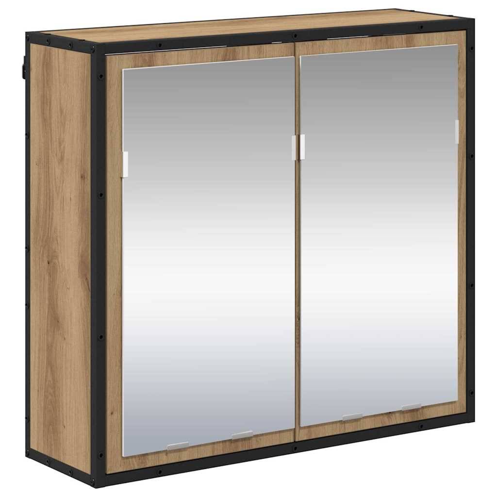 vidaXL Wandregal mit Regal Wandmontiert Artisan-Eiche 65 x 20 x 60 cm