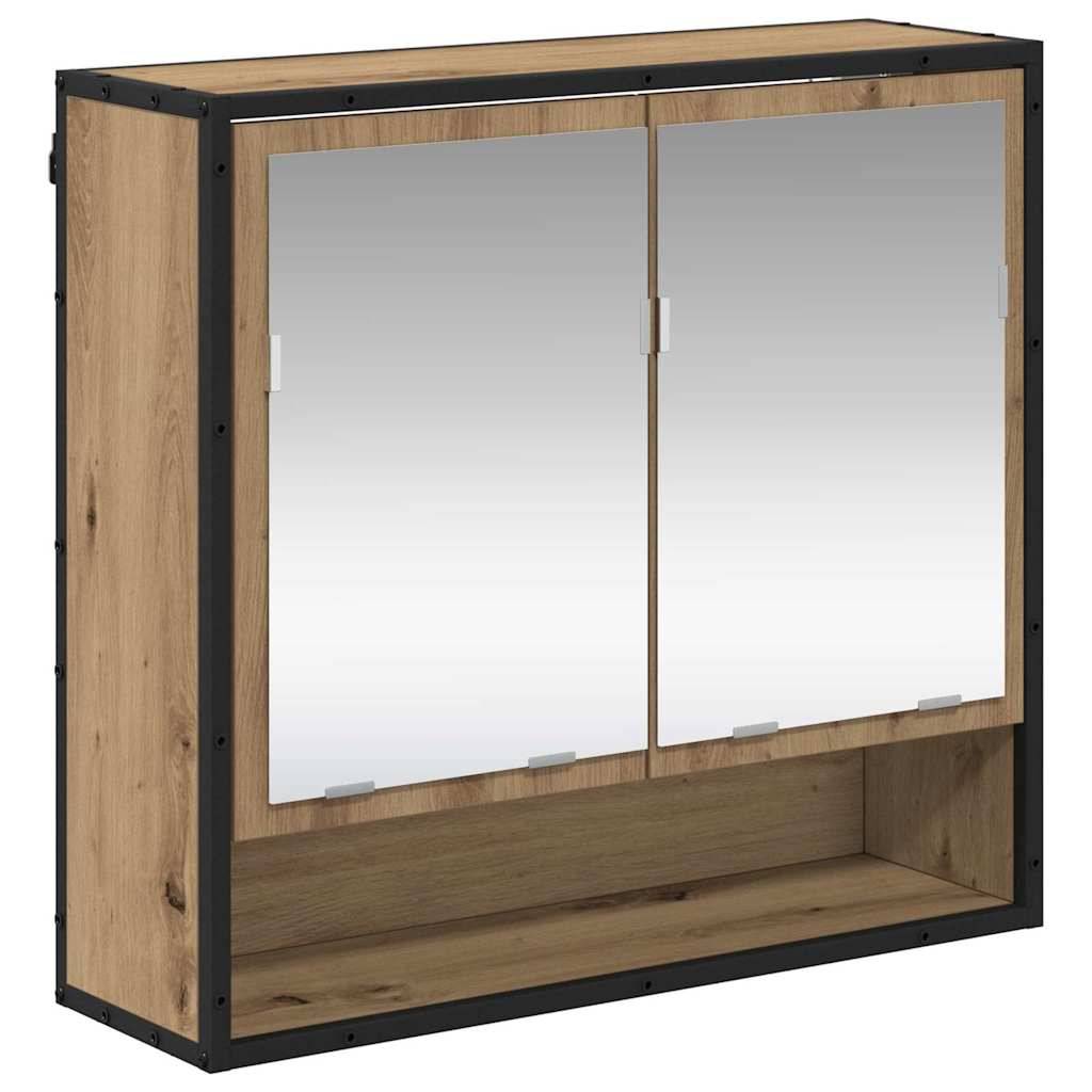 vidaXL Wandregal mit Regal Wandmontiert Artisan-Eiche 65 x 20 x 60 cm